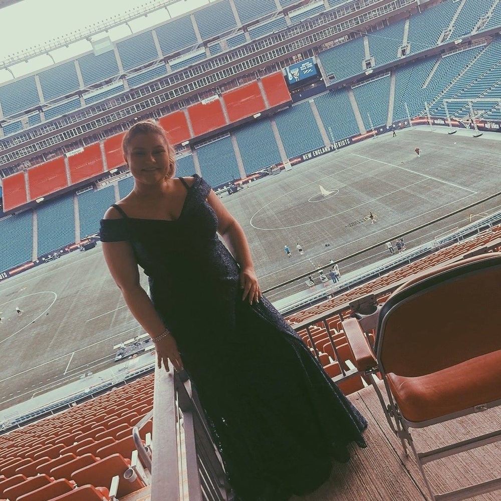 Navy blue prom dress